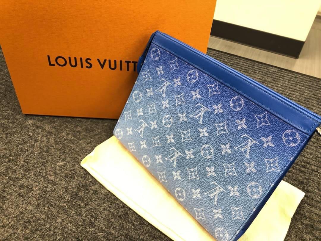 Mint Auth Louis Vuitton M45480 Pochette Voyage Monogram Clouds Clutch Bag  F/S