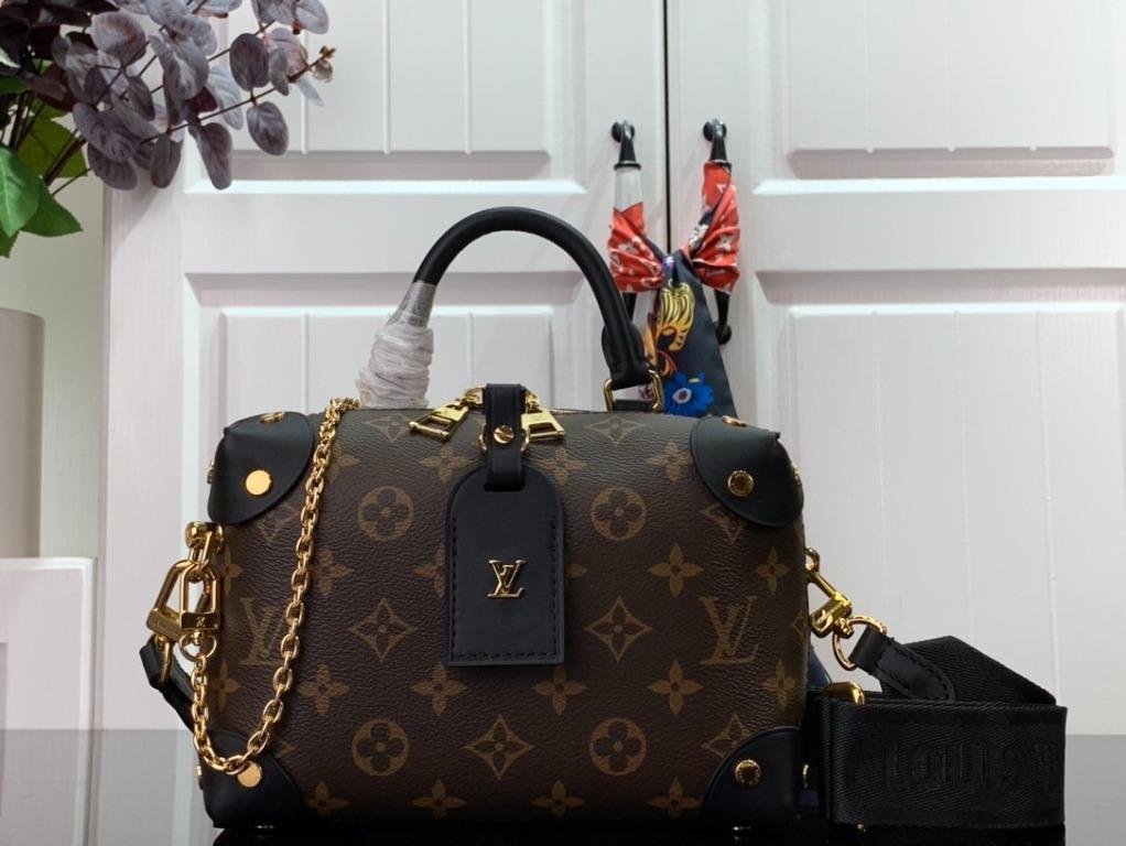 LOUIS VUITTON PETITE MALLE Chain Bag with removable and adjustable