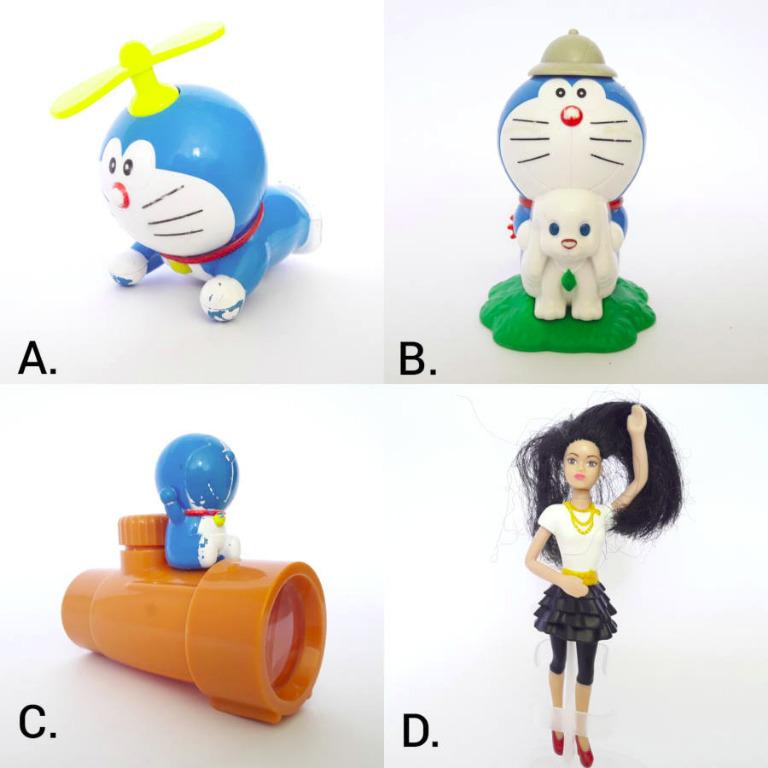 Mcdonalds Mcdo Happy meal Collectible toy Hard toys Doraemon Barbie doll