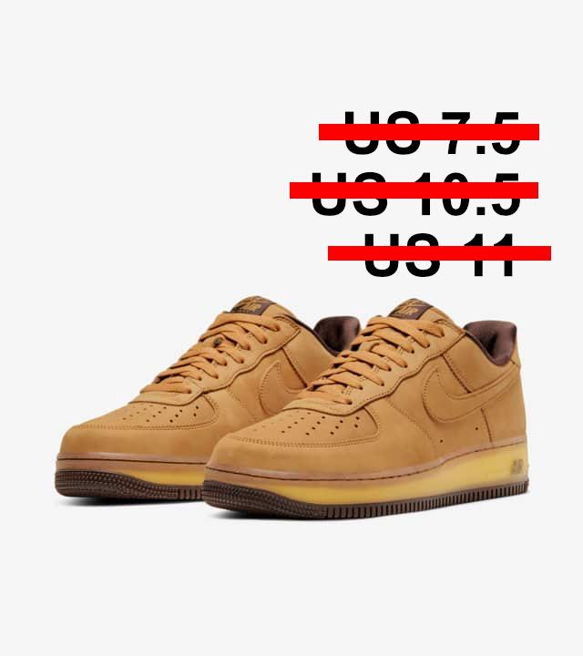 nike air force one low wheat