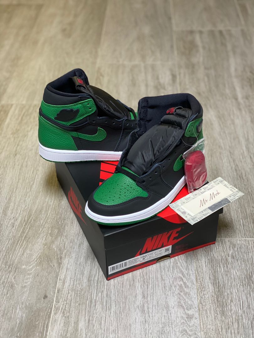 Nike Air Jordan 1 Retro high OG pine green 男裝, 鞋, 波鞋- Carousell