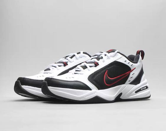 nike air monarch black red white