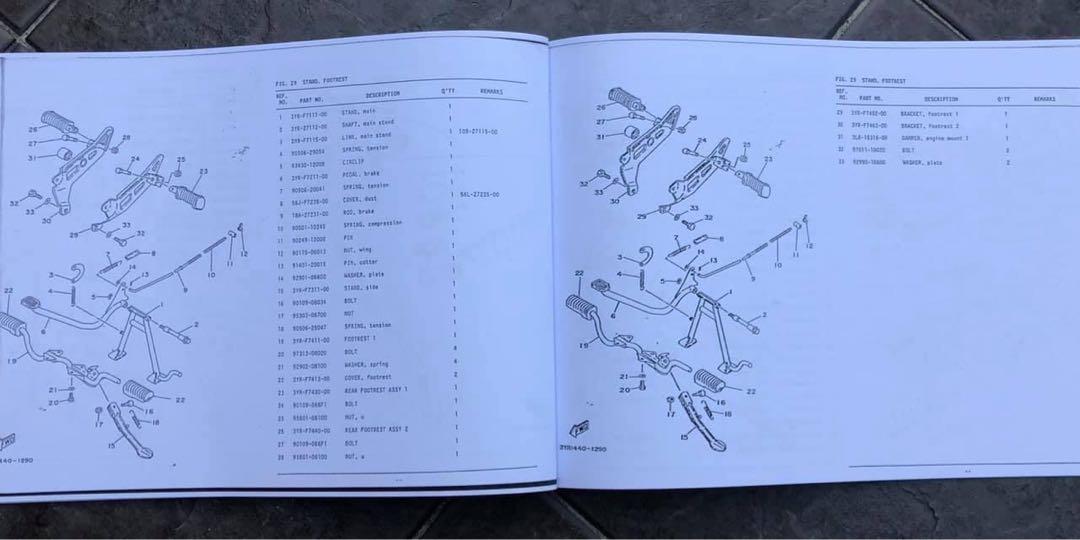 Part Catalog Yamaha SS110 (3YR), Everything Else, Others on Carousell