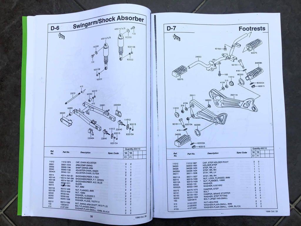 Parts Catalog Modenas Kriss 110, Everything Else, Others on Carousell