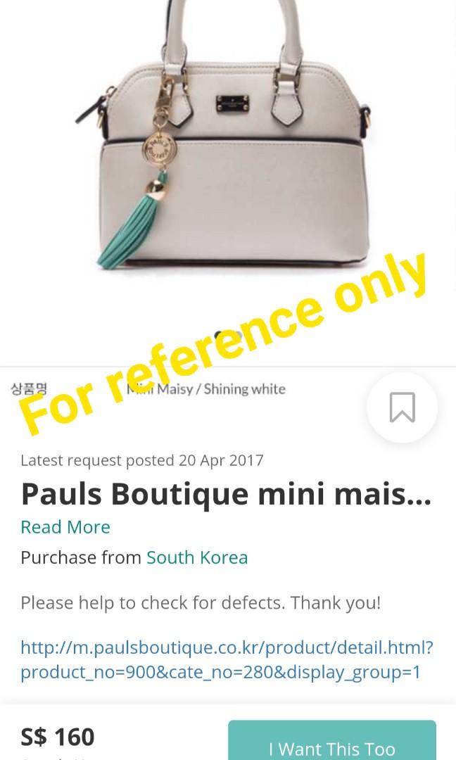 Paul's Boutique from London Mini Maisy Bag, Luxury, Bags & Wallets on  Carousell