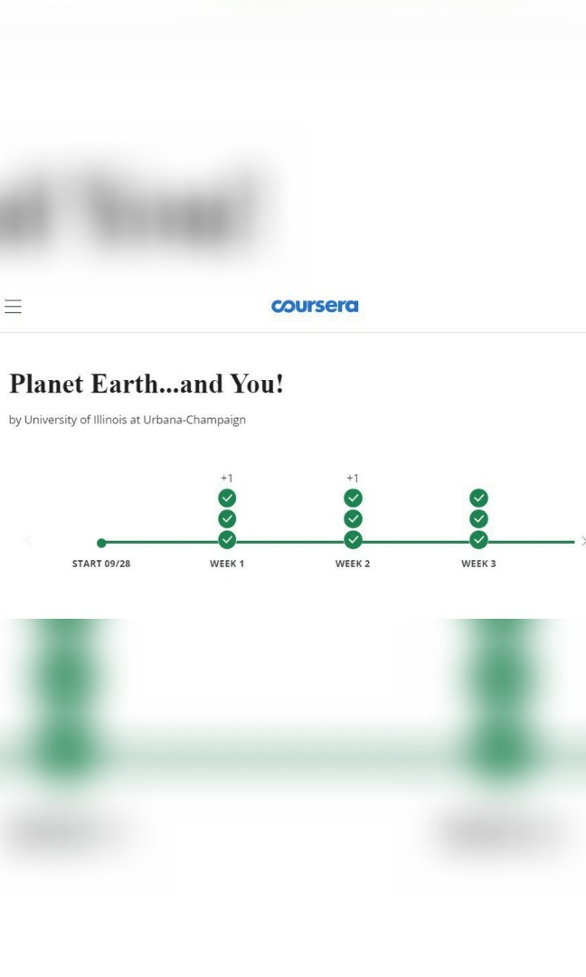 Planet Earth And You Coursera Quiz Answers Week 1 5 Everything Else On Carousell