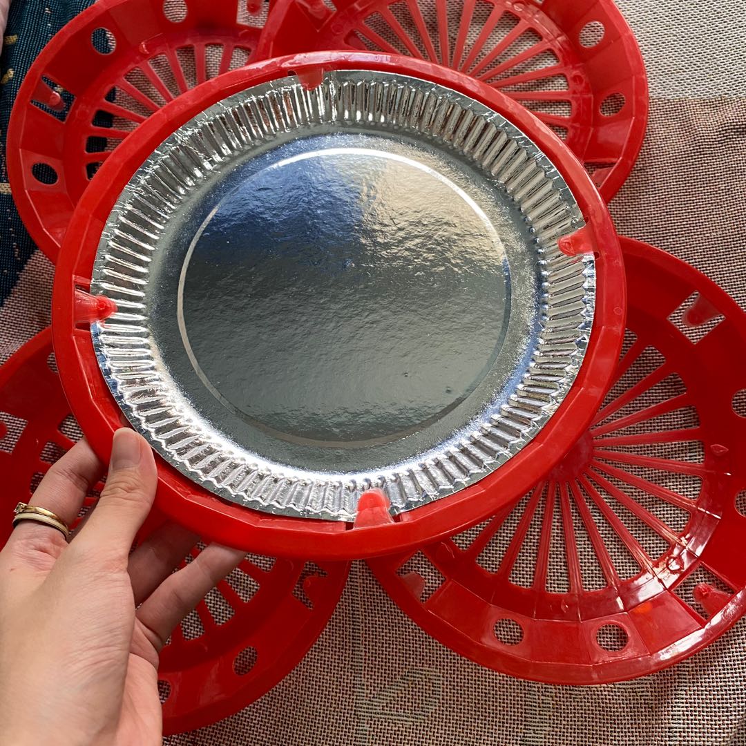 Plastic Paper Plate Holder 12pcs Food Drinks Beverages on