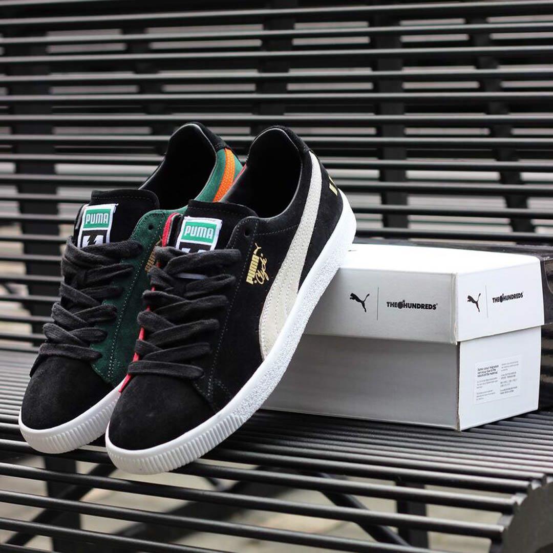 puma x the hundreds clyde men's sneakers