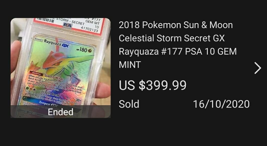 Pokemon Rayquaza GX - 177a/168 Celestial Storm CGC 9 Mint 🍀