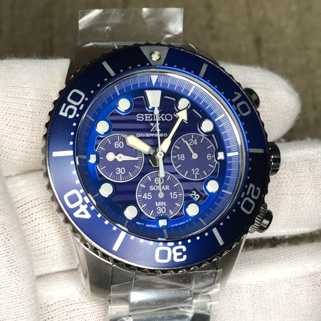 SOLD OUT - Seiko Prospex SSC675P1 Special Edition Save The Ocean Solar Air Diver's  Chronograph 200m Water Resistant Gents Sports Watch SSC675 Case Width  , Mobile Phones & Gadgets, Wearables & Smart