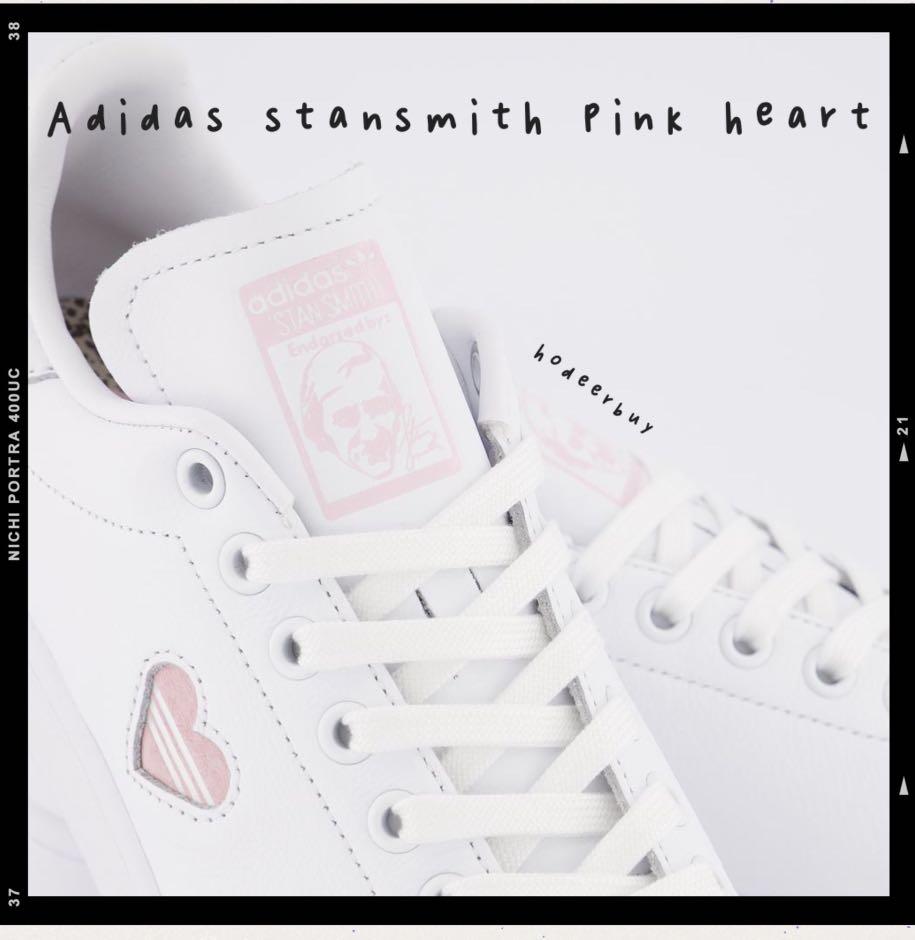 stan smith pink heart