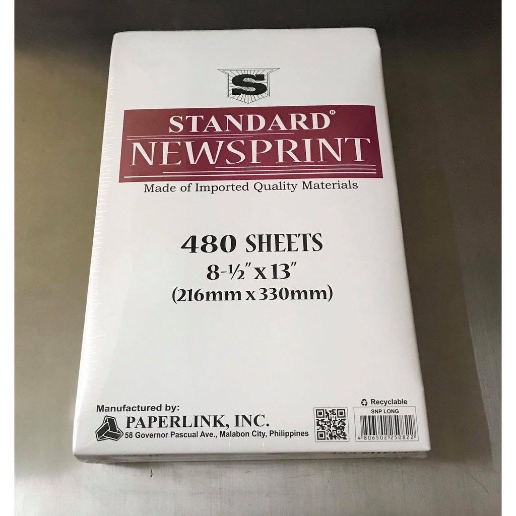 Standard Newsprint Short Long, Hobbies & Toys, Stationary & Craft