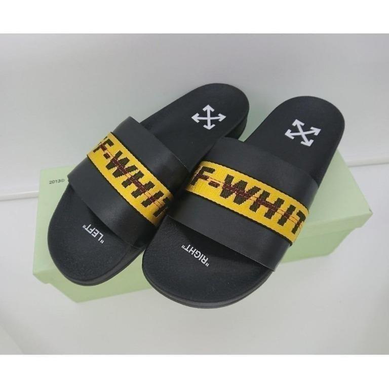 off white yellow slides