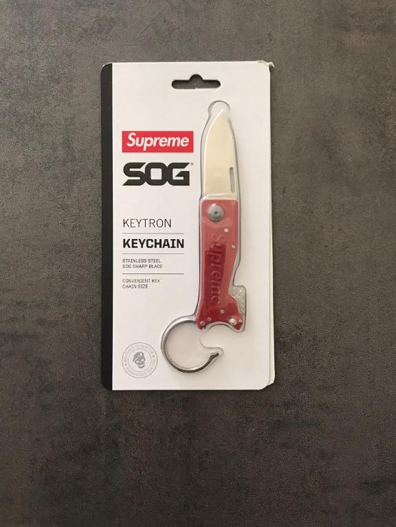 Supreme SOG Keytron Folding Knife Red 現貨紅色, 家具及居家用品