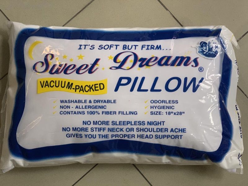 Sweet Dreams Vacuum Packed Pillow, Furniture & Home Living, Furniture