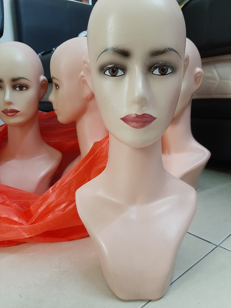 (Used) Head mannequin / kepala patung, Furniture & Home Living
