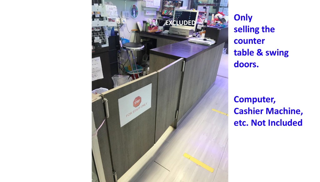 [USED] Retail Cashier COUNTER TABLE with Drawers, Cupboards, KEYS