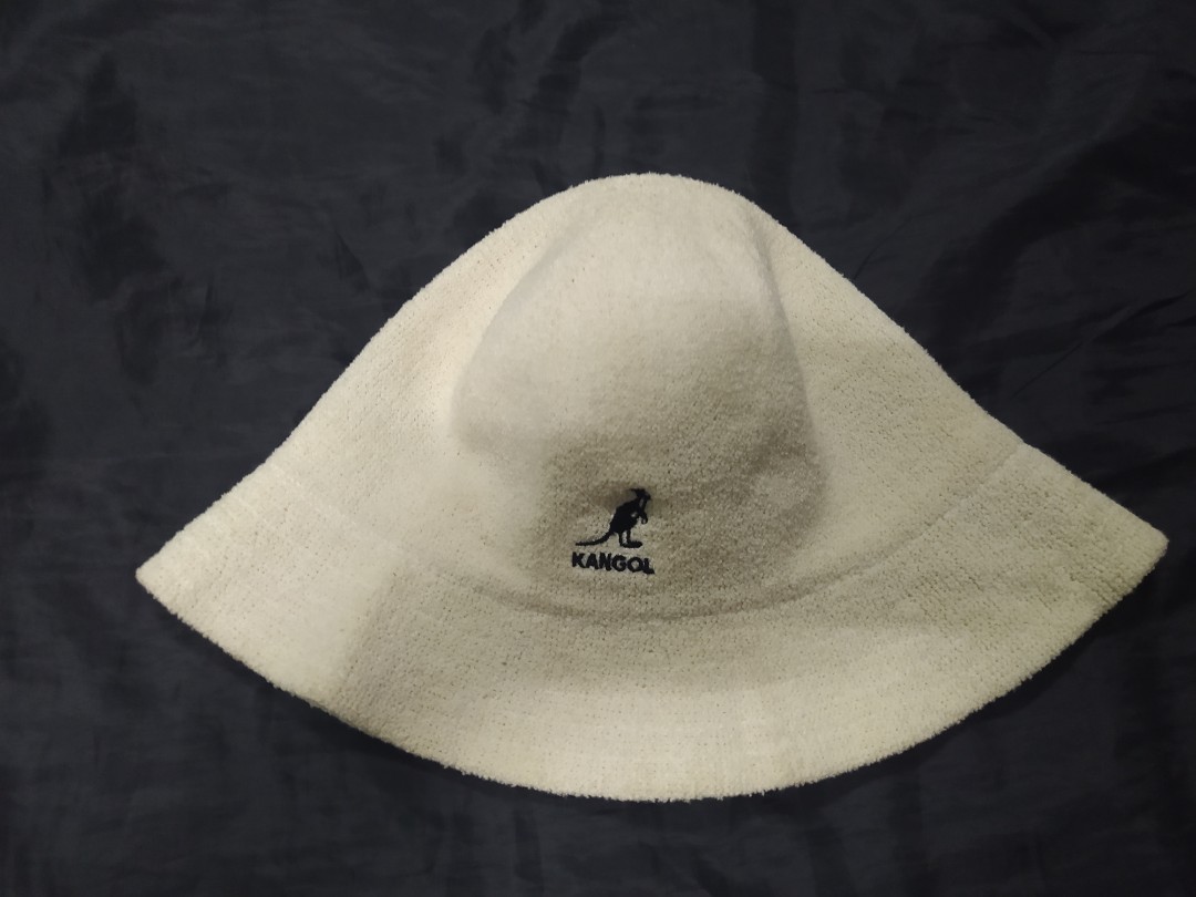 Vintage kangol bucket hat white, Men's 