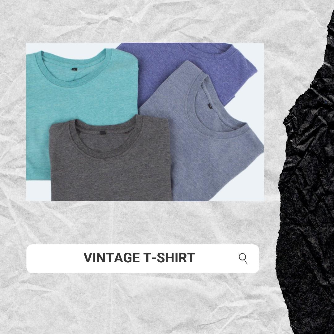 Vintage T-Shirt via Shopee, Fesyen Pria 