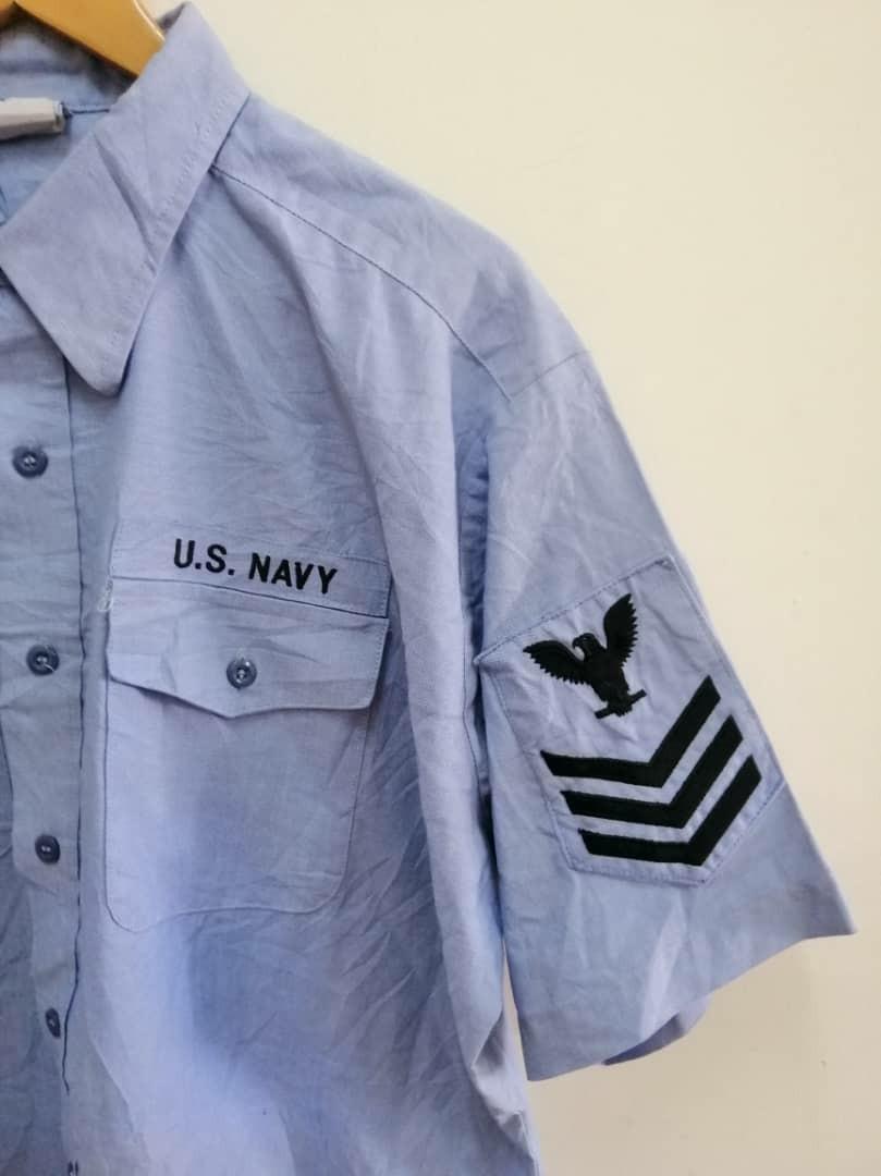 Vintage U.S. Navy utility work shirt/bowling/deus/big size, Men's