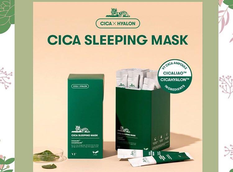 韓國獨立包裝VT Cosmetics Cica sleeping mask 老虎積雪草睡眠面膜10條