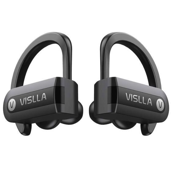 Wireless Earbuds Vislla 5.0 Bluetooth Sport Headphones Stereo Bass Sound TWS Ear Buds Over Ear Sweatproof