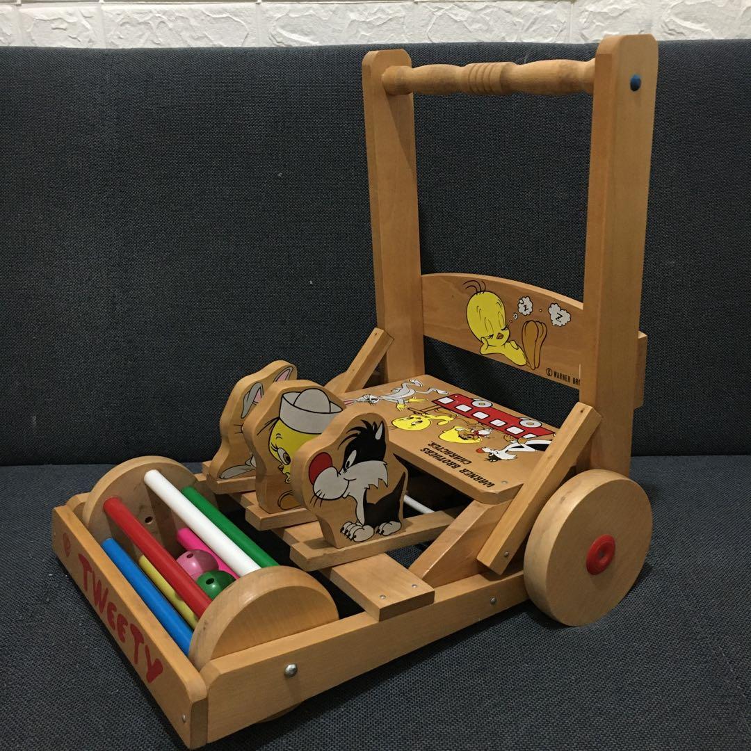 wooden push toy walker
