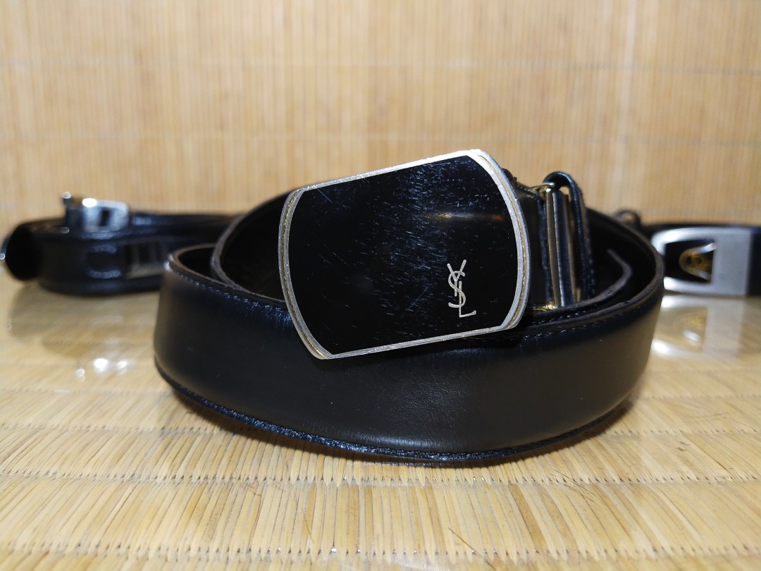 ysl leather belt