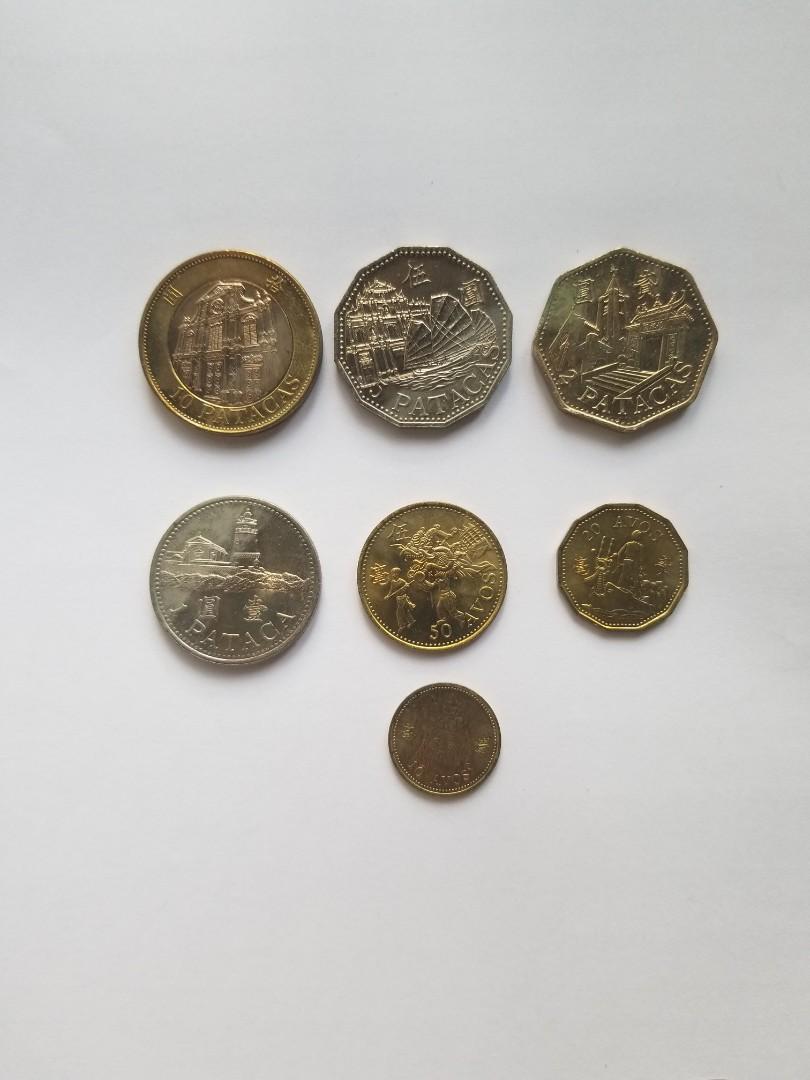 澳門流通硬幣一套，各面額齊, 玩具收藏品, 紀念品及古董, 貨幣- Carousell