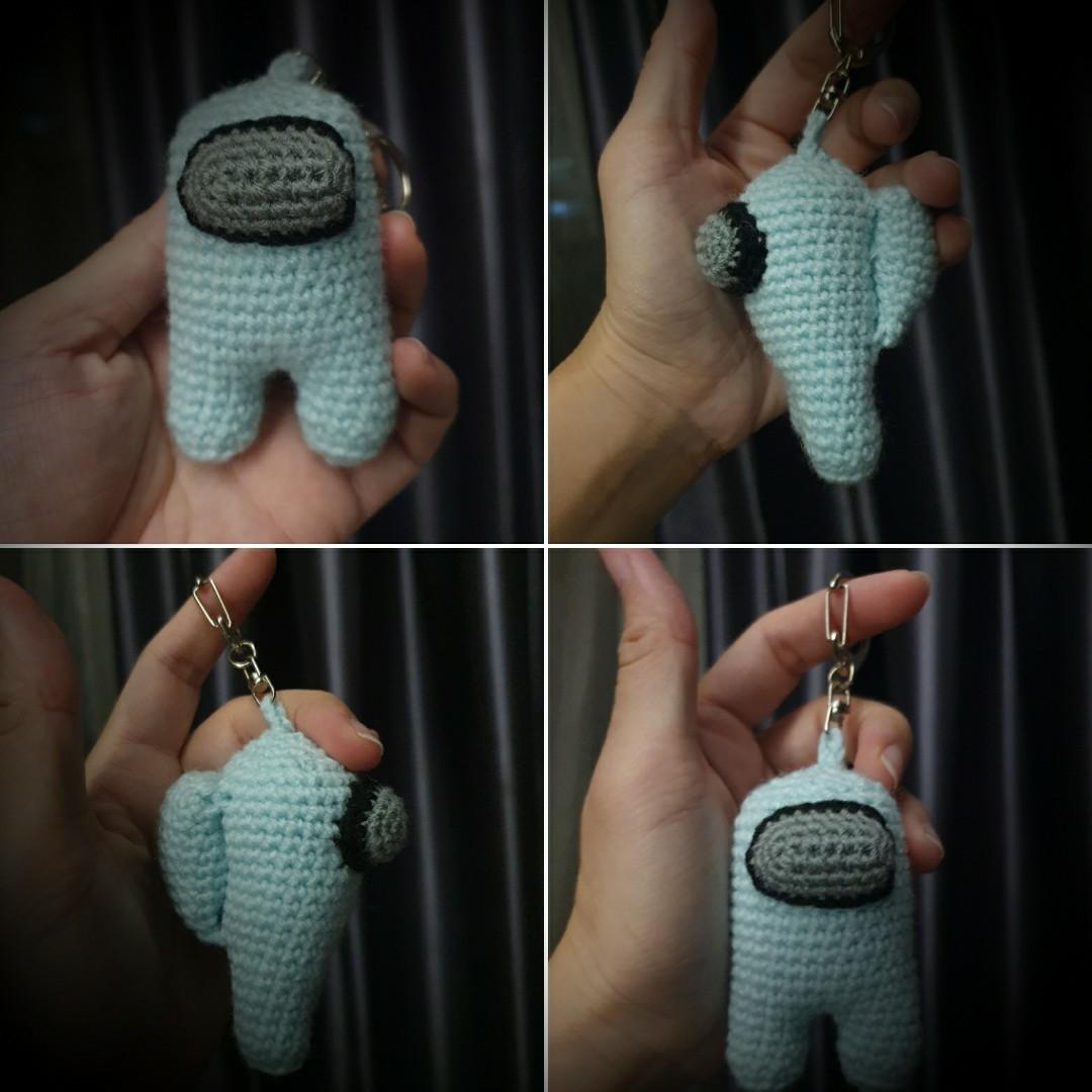 Among Us Cyan Design Craft Handmade Craft On Carousell Nail designs for stiletto nail.