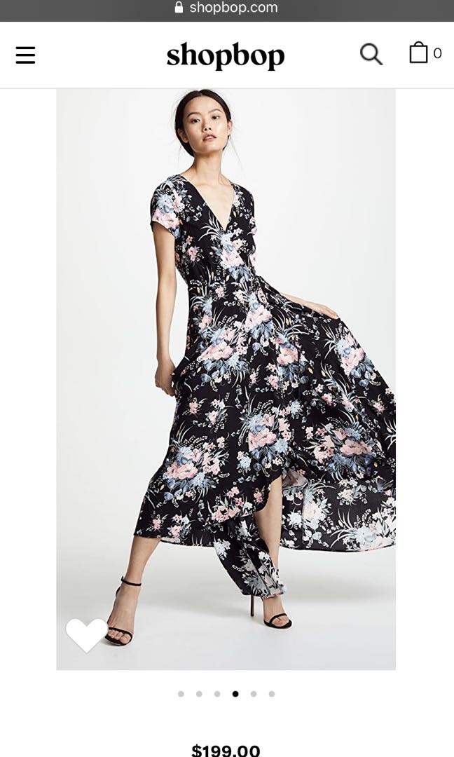 Auguste Black floral wrap dress, Women's Fashion, Tops, Sleeveless on ...