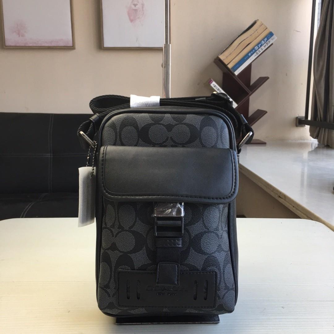 Buy Coach COACH Medium Men's PVC with leather One Shoulder Crossbody Bag  C5598QBPHT in gray-black 2024 Online | ZALORA Singapore
