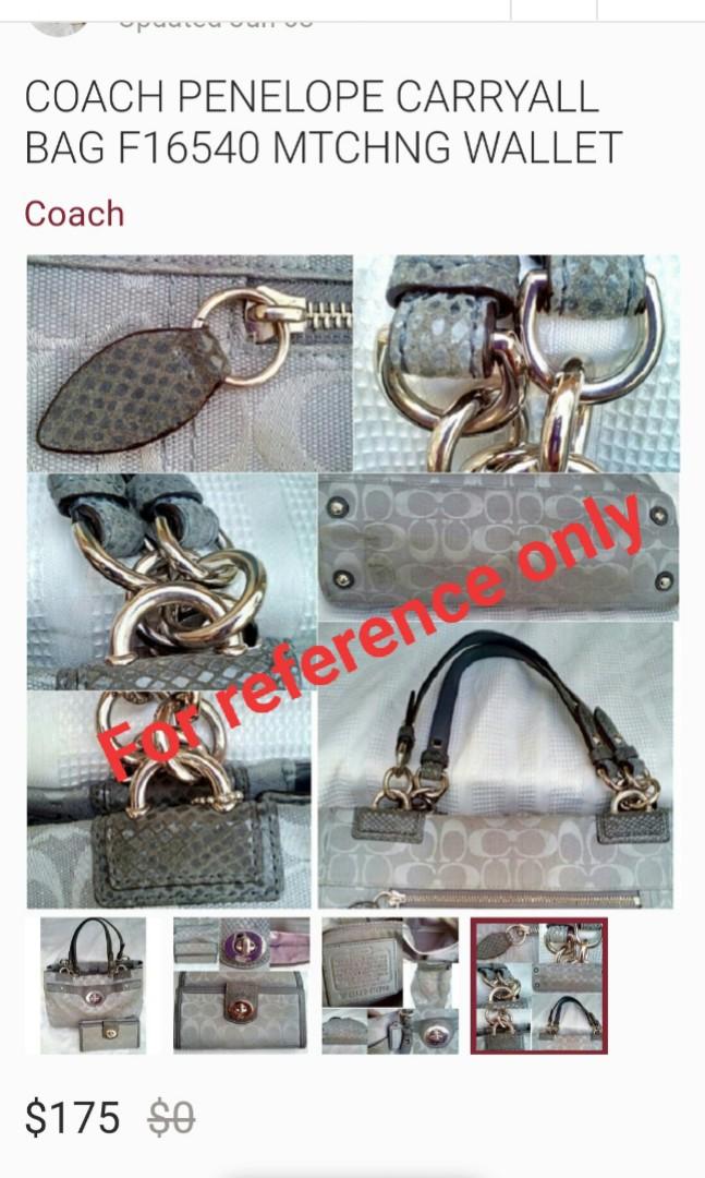 Authentic Coach Penelope CarryAll Bag B1120F16540 YKK ZIPPERS, Luxury