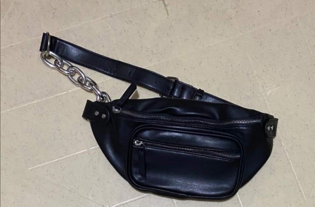 Bershka belt bag with chain store
