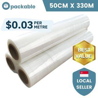 [BEST VALUE] Stretch Film / Pallet Wrap - 50cm x 330metres - Clear