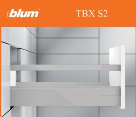 Blum Tandembox Standard High Fronted Drawer S2 With Single Gallery Aluminium Grey 65kg Furniture Shelves Drawers On Carousell