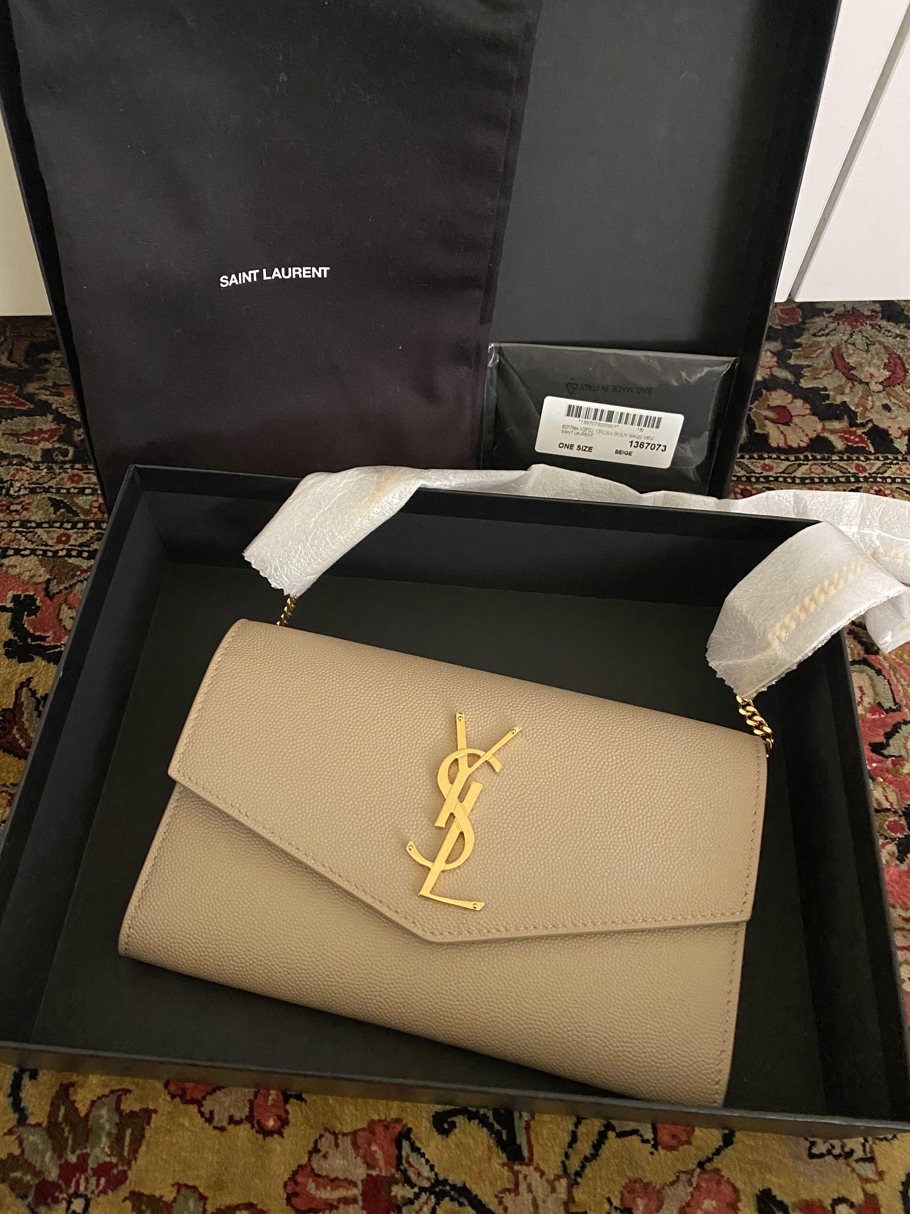 Saint Laurent Uptown Medium Box Leather Top-Handle Bag