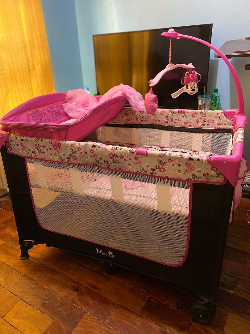Bright Starts Minnie Mouse Crib and Rocker Babies Kids Baby