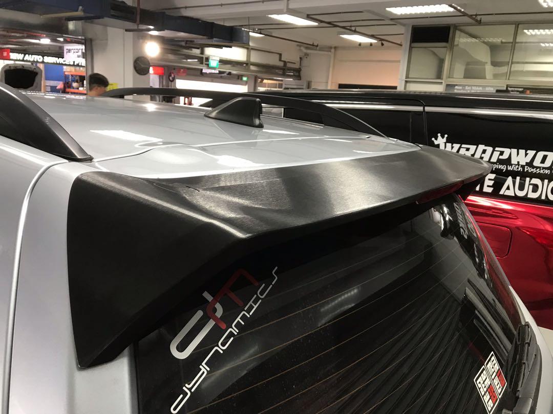 Brushed Black Spoiler Wrap, Car Accessories, Accessories on Carousell