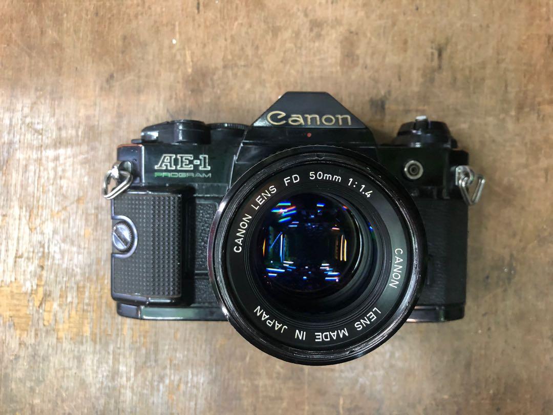 Canon AE-1 Program 連原廠FD 50mm f1.4標準鏡, 攝影器材, 鏡頭及裝備 
