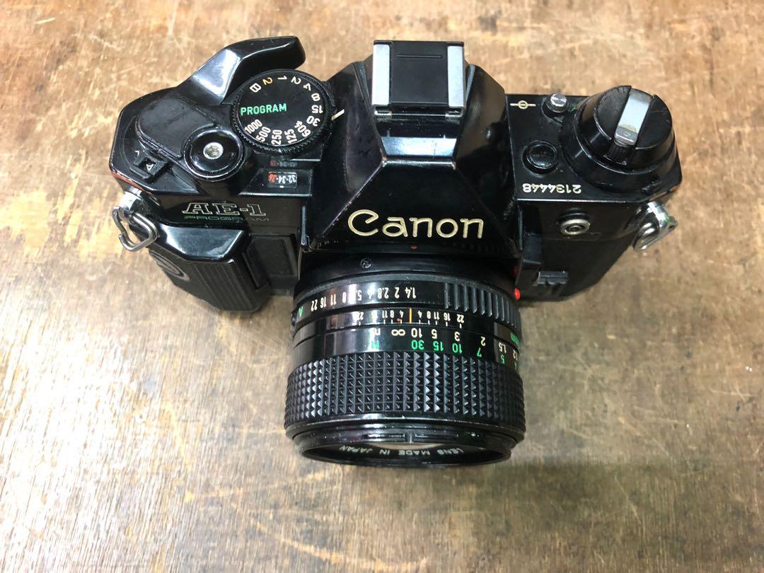 Canon AE-1 Program 連原廠FD 50mm f1.4標準鏡, 攝影器材, 鏡頭及裝備