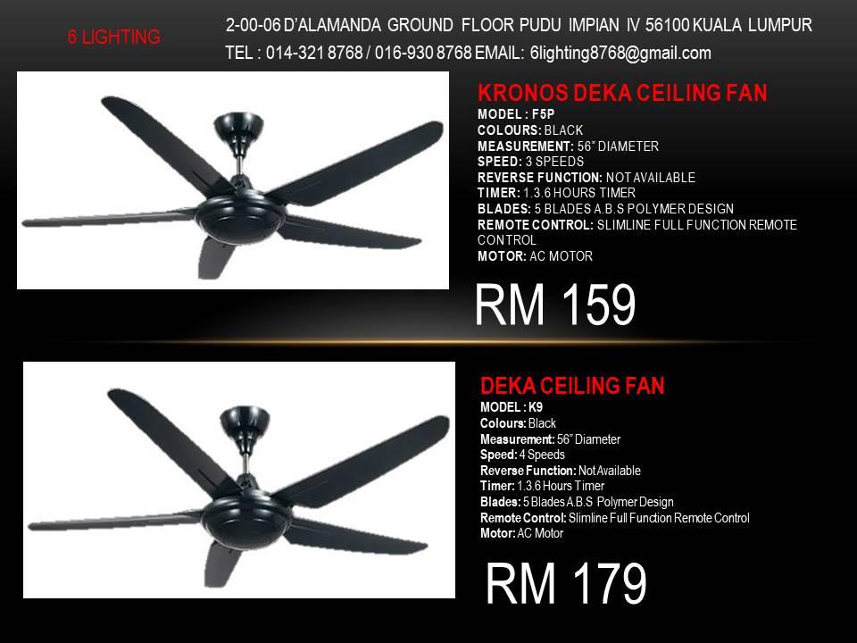 Deka Ceiling Fan 5 blade, Home u0026 Furniture, Home Décor on Carousell