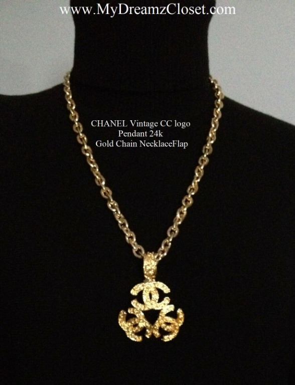 Chanel vintage necklace gold store