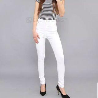 CKEY Highwaist Jeans Putih White Size 28 High Waist
