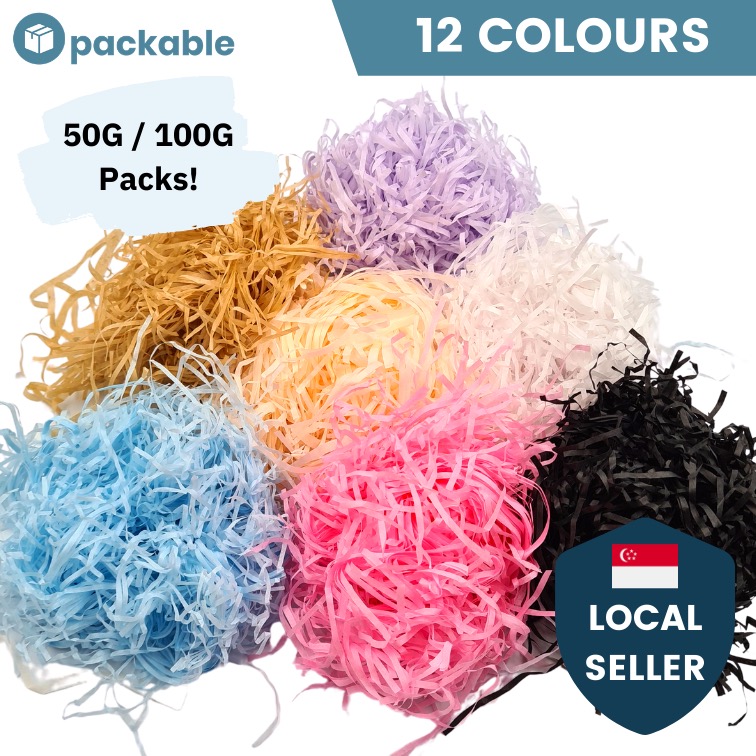 Colorful Shredded Paper Bags of 50g/100g [Ready Stocks] 12 Colours
