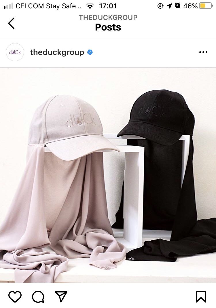 Duck cap hijab, Women's Fashion, Muslimah Fashion, Hijabs on Carousell