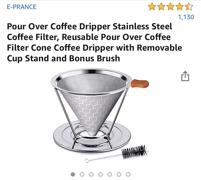 E Prance Honeycomb Stainless Steel Coffee Filter With Ceramic Burr Grinder Home Appliances Kitchenware On Carousell