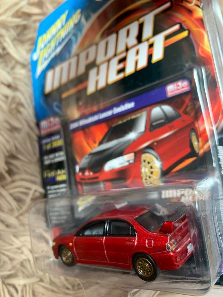 Evo 8 Johnny Lightning Custom Red Carbon Fiber, Hobbies & Toys, Toys