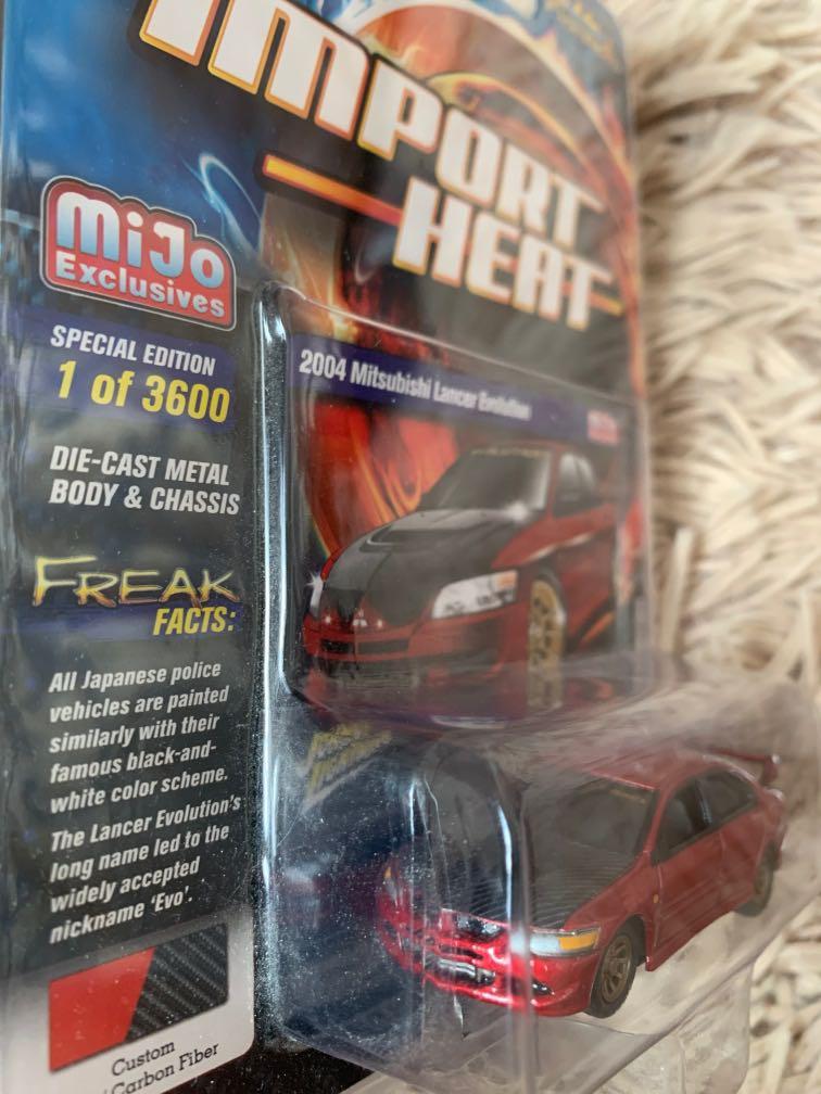 Evo 8 Johnny Lightning Custom Red Carbon Fiber, Hobbies & Toys, Toys