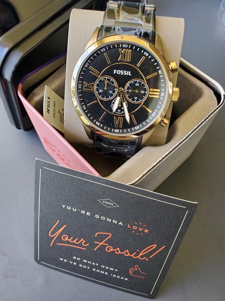 Fossil BQ2282 black gold free sf Men s Fashion Watches